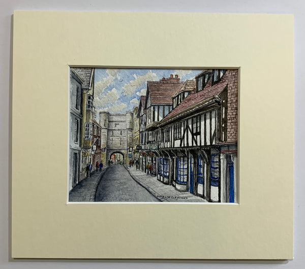 High Petergate  - Natalja Olejnicka ORIGINAL WATERCOLOUR Miniature