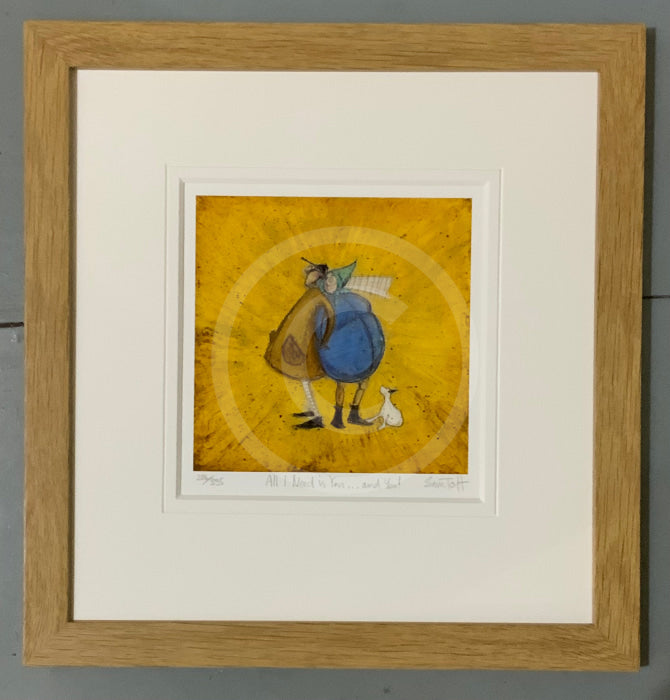 All I Need Is You.... And You! Limited Edition By Sam Toft Framed In 281 Oak Limited Edition Print