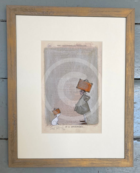 At a Crossroads  LIMITED EDITION by Sam Toft Framed in 225 Honey