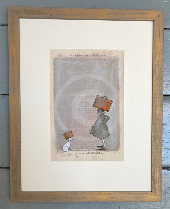 At a Crossroads  LIMITED EDITION by Sam Toft Framed in 225 Honey