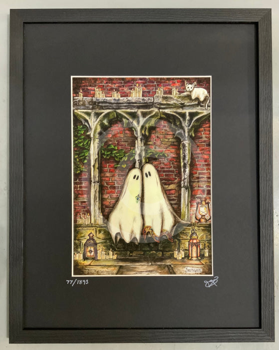 Beneath The Sheets; A Forbidden Love - Enchanted Limited Edition Ghostly Lights Framed Small Linear