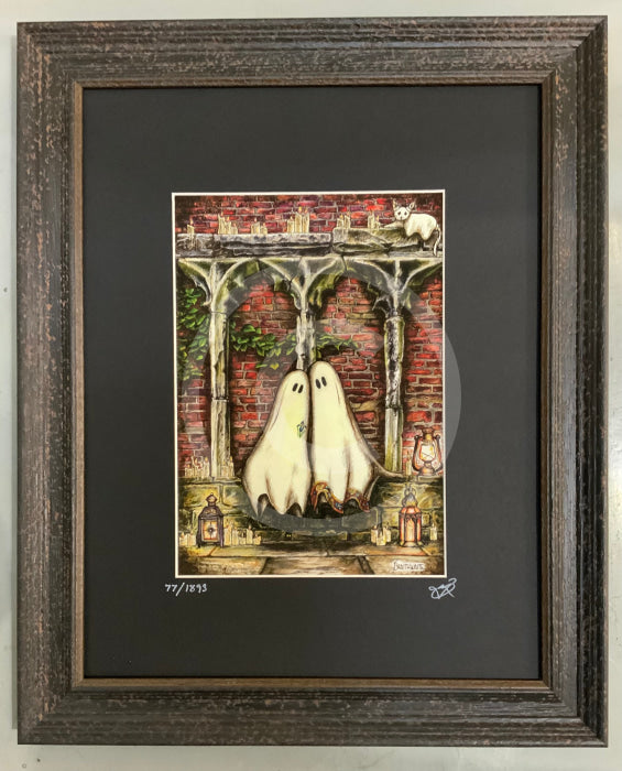 Beneath The Sheets; A Forbidden Love - Enchanted Limited Edition Ghostly Lights Framed Wide