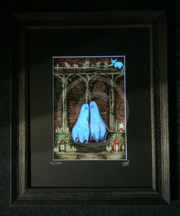 Beneath The Sheets; A Forbidden Love - Enchanted Limited Edition Ghostly Lights Mounted Embellished