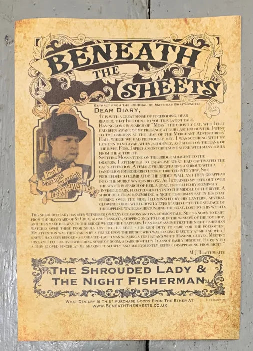 Beneath the Sheets; The Shrouded Lady & The Night Fisherman - The Professor's Diary