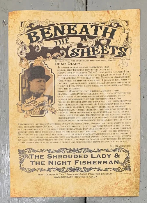 Beneath the Sheets; The Shrouded Lady & The Night Fisherman - The Professor's Diary