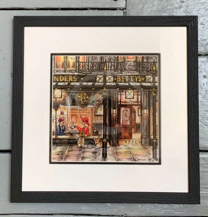 Bettys Travels 30: High Tea By Mark Braithwaite Framed