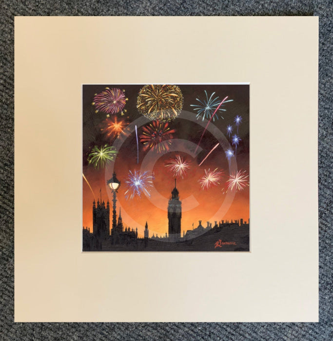 Cinder Toffee Skies, Embankment at Westminster by Mark Braithwaite