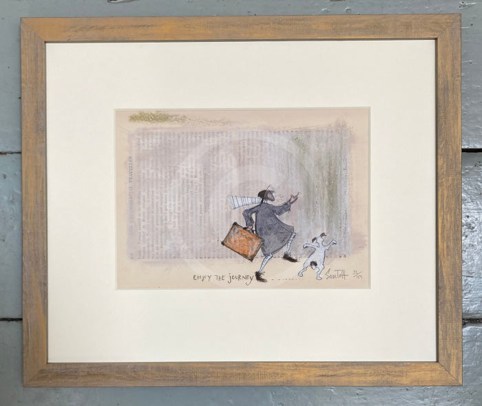 Enjoy the Journey LIMITED EDITION by Sam Toft Framed in 225 Honey