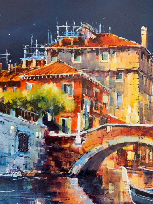 Venice  (24x24”) ORIGINAL PAINTING by Gary Sams - unframed - detail