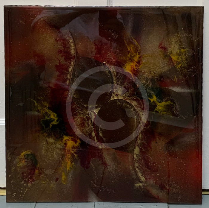 Fiery Fusion II by Craig Foord ORIGINAL Resin Art (unframed)