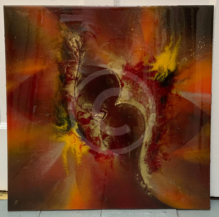 Flaming Fusion I By Craig Foord Original Resin Art (Unframed) Original Artwork