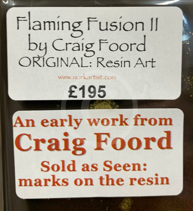 Flaming Fusion Ii By Craig Foord Original Resin Art (Unframed) Original Artwork