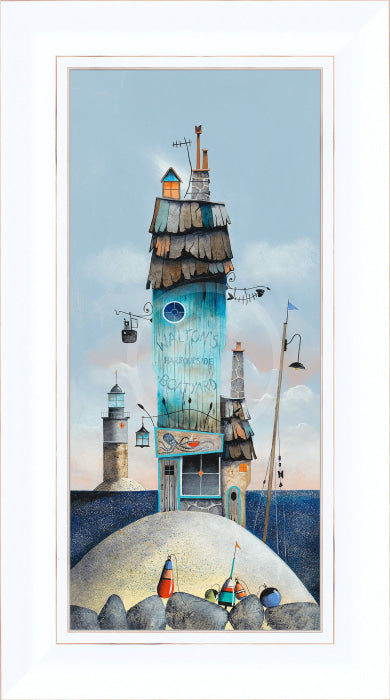 Harbourside Boatyard by Gary Walton Framed Limited Edition Canvas Print