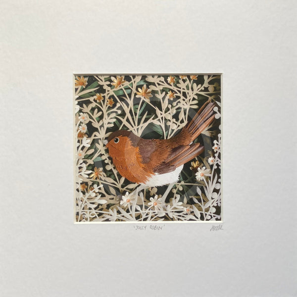 Jolly Robin, Giclée Print of a Robin by Anna Cook