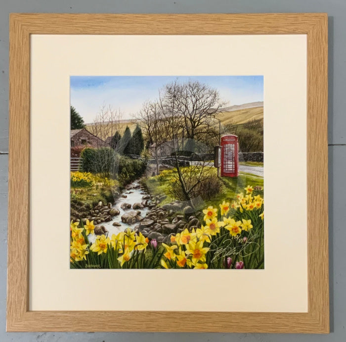 Lost Connection - A Host Of Golden Daffodils By Mark Braithwaite Framed 281 Oak (B)