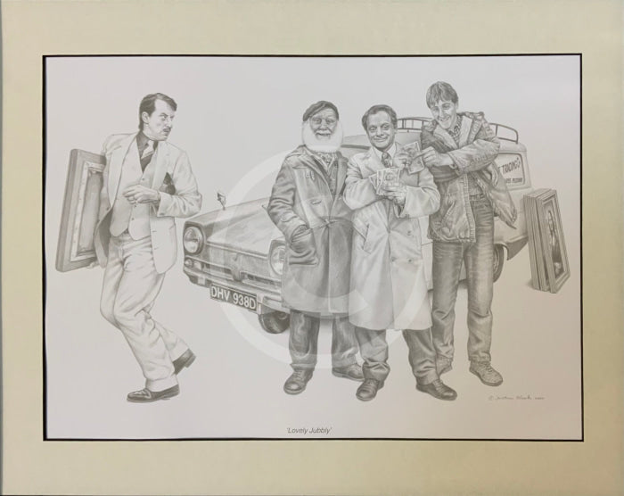 Lovely Jubbly (Only Fools and Horses) by Jonathan Roberts Mounted 40x50cm Print 