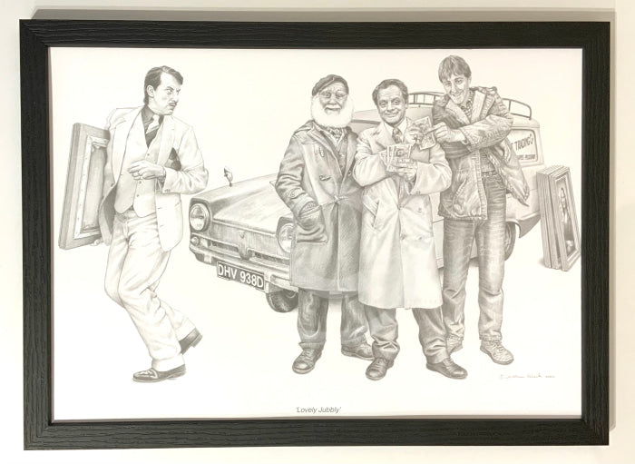 Lovely Jubbly (Only Fools And Horses) By Jonathan Roberts Black Framed A3