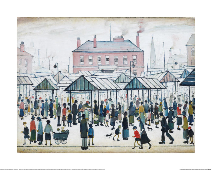 Market Scene, Northern Town by L.S. Lowry