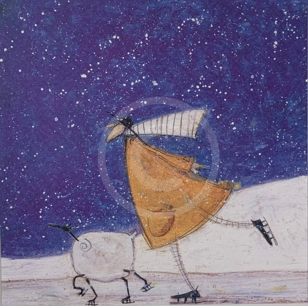 Meet The Mustards: Skating With Audrey By Sam Toft Mounted Miniature Mounted Print