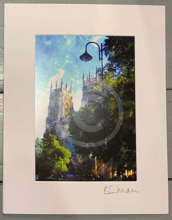 Minster And Lamp By Ben Sedman Posters Prints & Visual Artwork