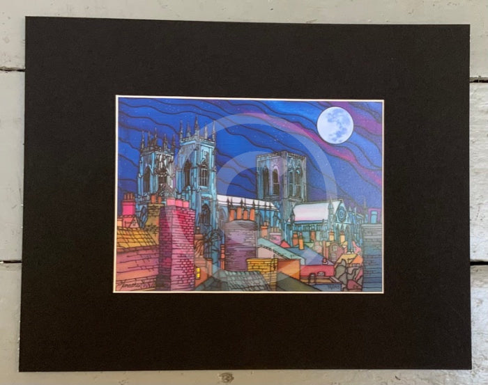 Minster Moon by Jonathan Williams, mounted in black