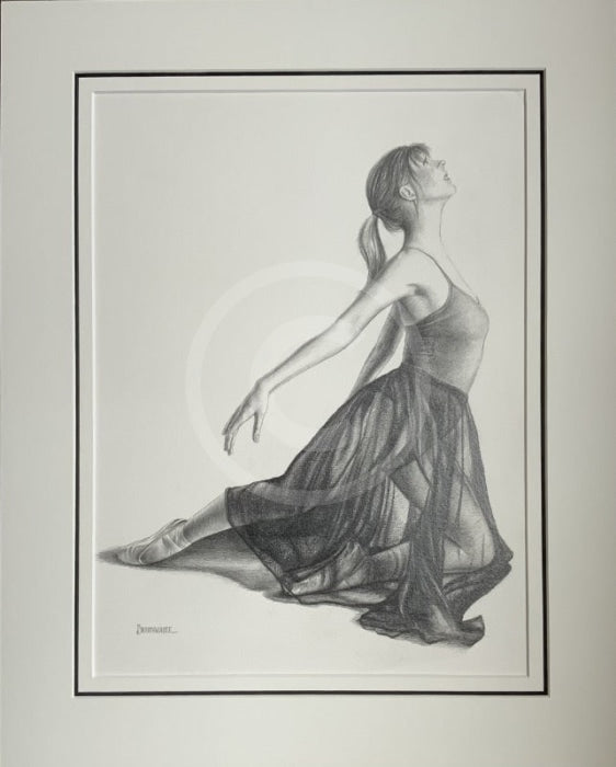 ORIGINAL Poise Study 6 - Ballet Dancer Drawing by Mark Braithwaite