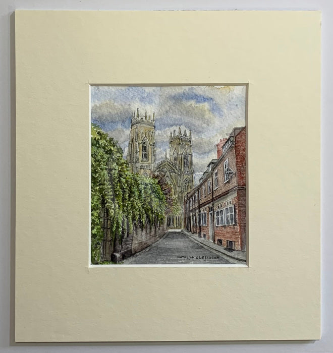 Precentors Court  - Natalja Olejnicka ORIGINAL WATERCOLOUR Miniature