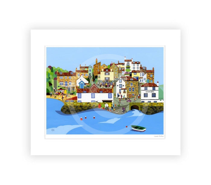 Robin Hoods Bay By Linda Mellin Large / Mounted