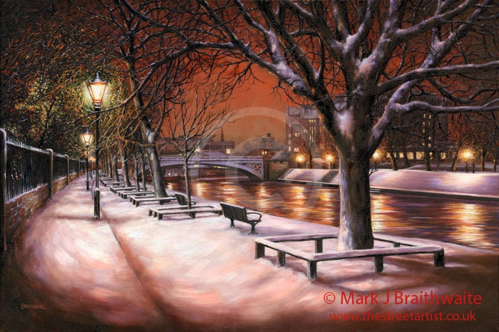 Silent Night The River Ouse By Mark Braithwaite - Canvas