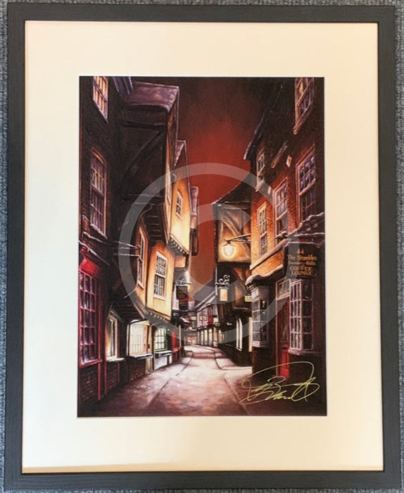 Silent Night, The Shambles by Mark Braithwaite framed 