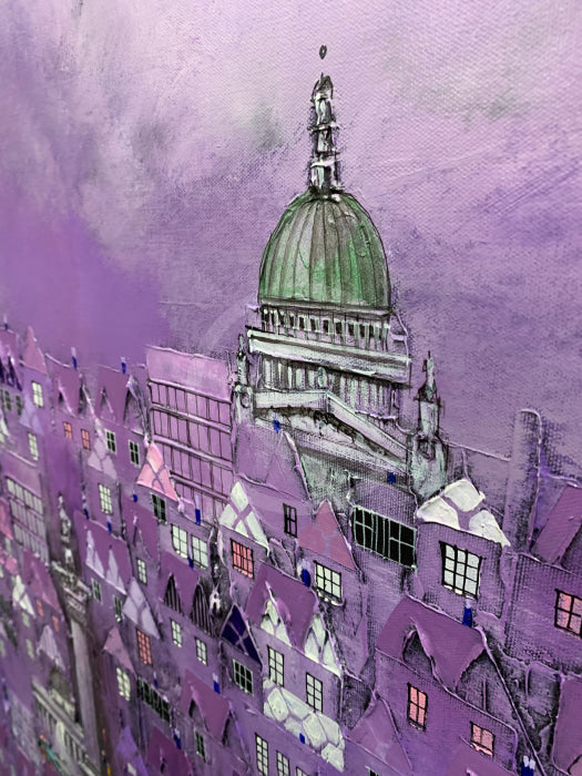 ORIGINAL Bill Tolley Painting, Purple Paul detail