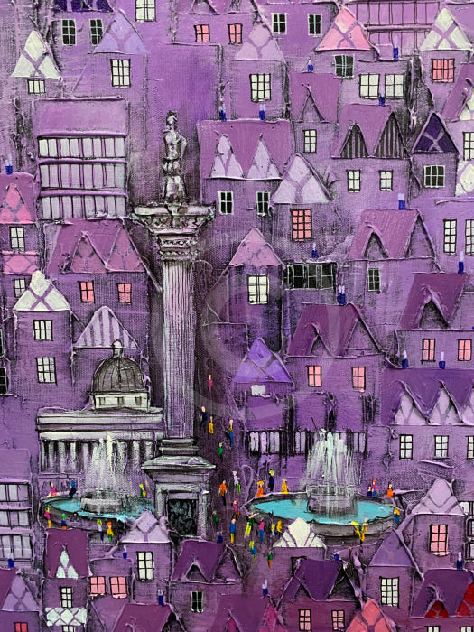 ORIGINAL Bill Tolley Painting, Purple Paul detail