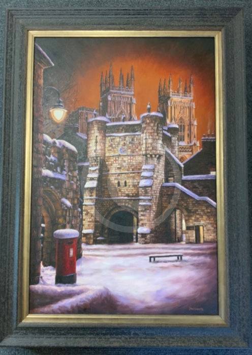 Silent Night, Bootham Bar - Original Oil by Mark Braithwaite