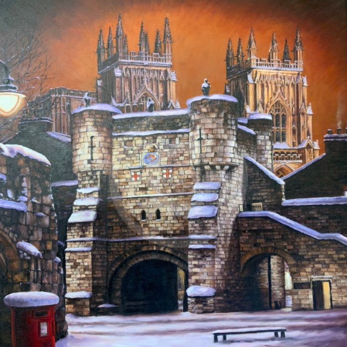 Silent Night, Bootham Bar - Original Oil by Mark Braithwaite