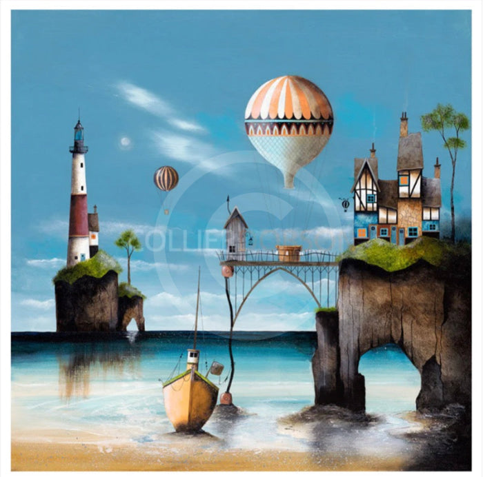 Balloon Cottages by Gary Walton Framed Limited Edition Canvas Print