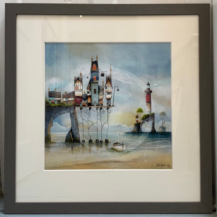 Durdle Pier by Gary Walton Framed Grey Groove 