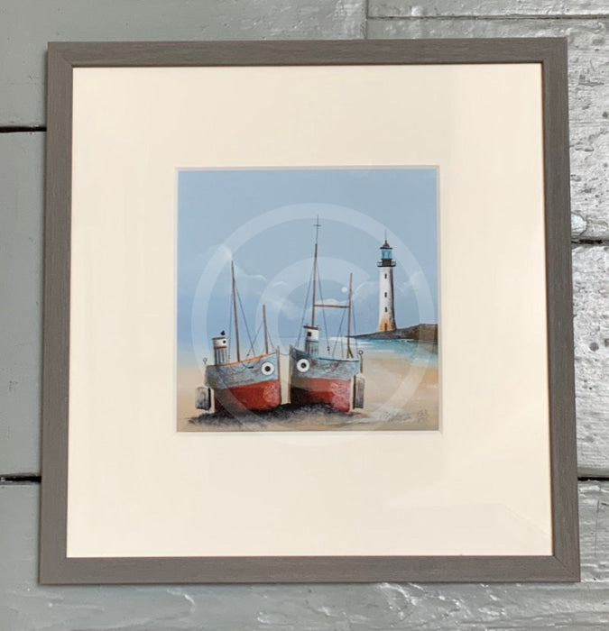 Lighthouse Companions by Gary Walton Framed band a