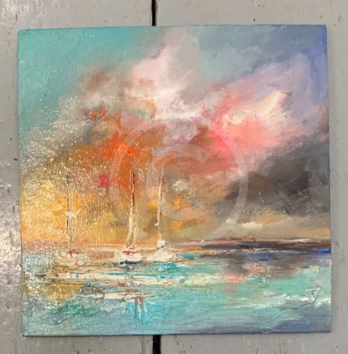 Sailing Together - ORIGINAL Oil Painting by Anna Schofield