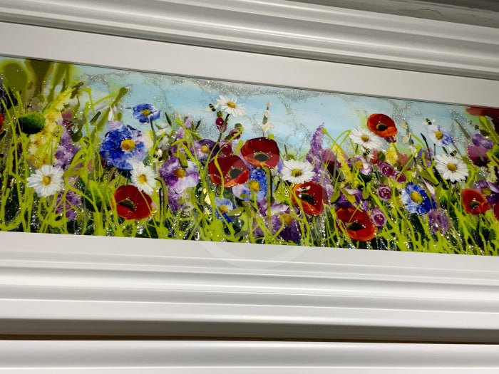 Wildflower Summer (10X35) Original Painting By Rozanne Bell