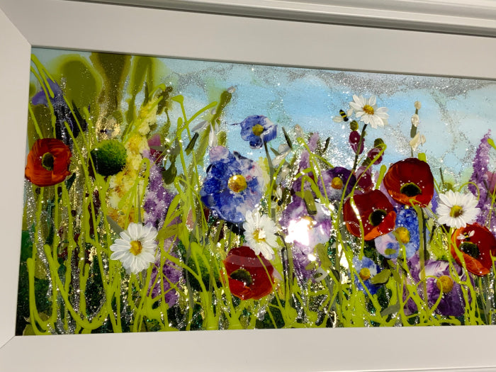 Glossy resin finish. Wildflower Summer by Rozanne Bell