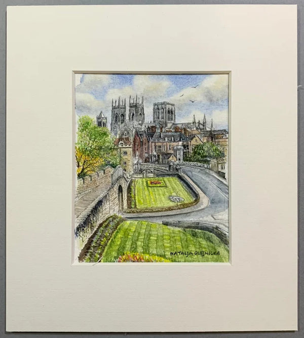 York Minster from the City Walls - Natalja Olejnicka ORIGINAL WATERCOLOUR