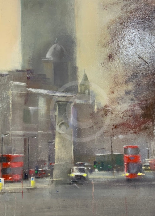 London Buses ORIGINAL PAINTING by Mark Beresford