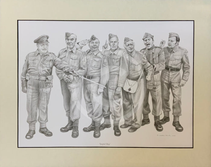 Stupid Boy (Dad's Army) by Jonathan Roberts Mounted 40x50cm