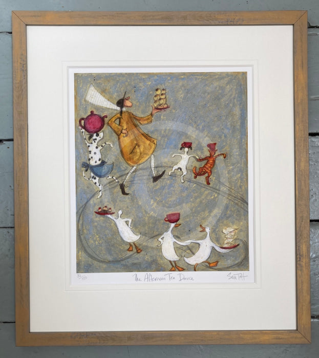 The Afternoon Tea Dance LIMITED EDITION by Sam Toft Framed in 225 Honey