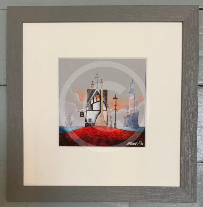 The Anchor by Gary Walton Framed Groove Medium Grey 