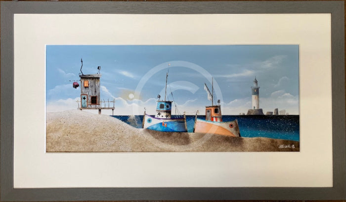 The Black Star by Gary Walton Limited Edition Print Framed medium Groove grey