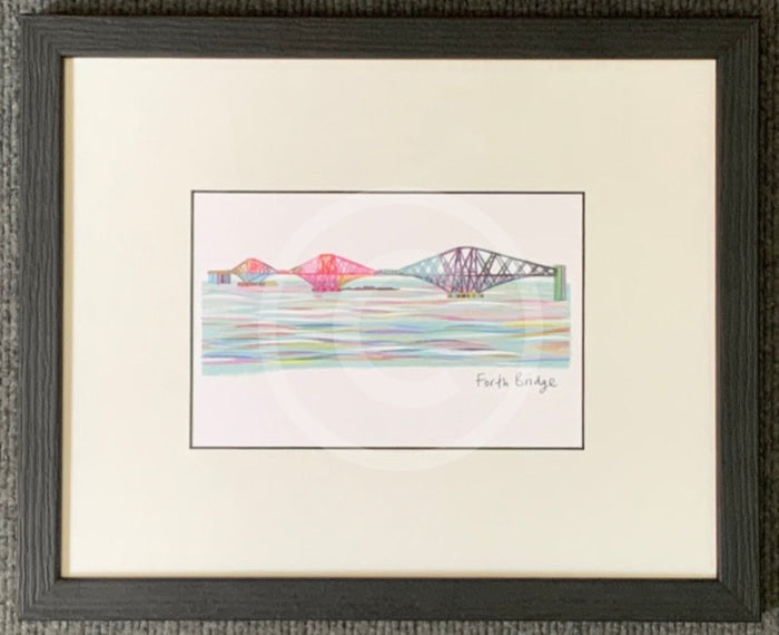 The Forth Bridge Print by Ilona Drew