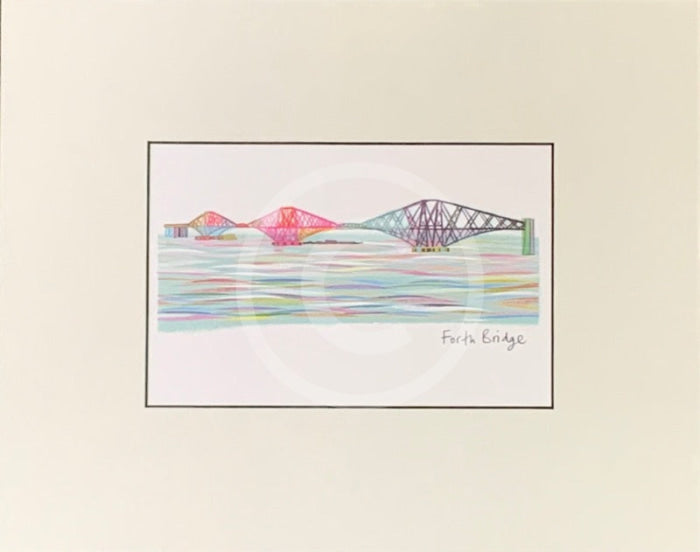 The Forth Bridge Print by Ilona Drew