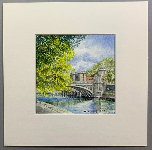 The River Ouse at Lendal Bridge - Natalja Olejnicka ORIGINAL WATERCOLOUR