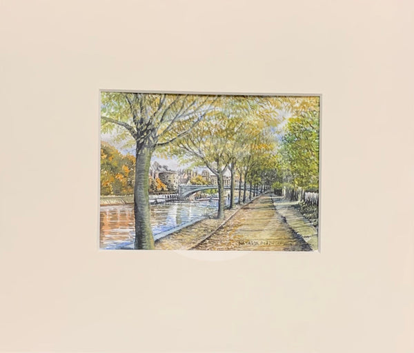 The River Ouse at Lendal Bridge - Natalja Olejnicka ORIGINAL WATERCOLOUR Miniature